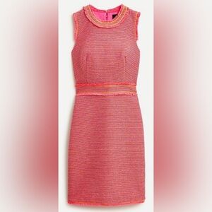 Chic J. Crew Pink and Orange sheath fringe Dress.